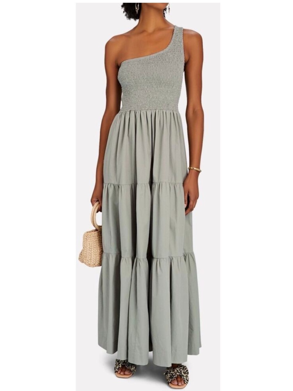 SWF X REVOLVE Asymmetrical One Shoulder Cotton Maxi Dress